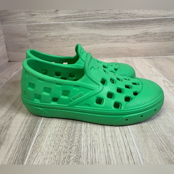 Vans Toddler Green Slip-On TRK Shoes Size 8 - Picture 5 of 9
